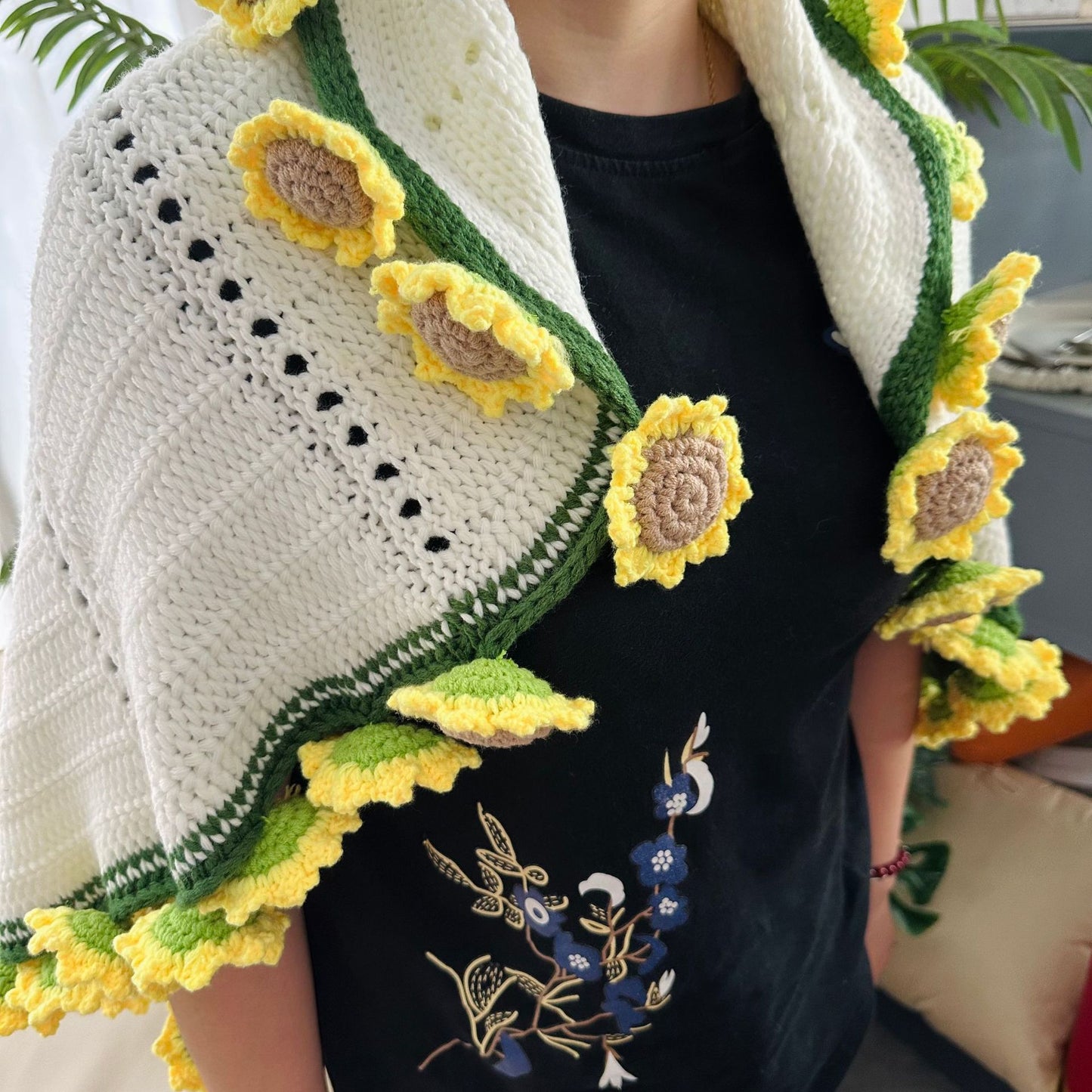 Hand-Crocheted Flower Bouquet - Sunflower
