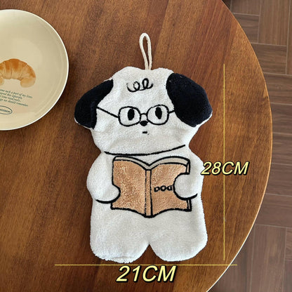 Cute Puppy Towel - Reading Puppy