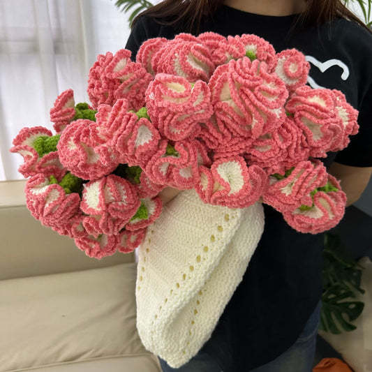 Hand-Crocheted Flower Bouquet - Carnation