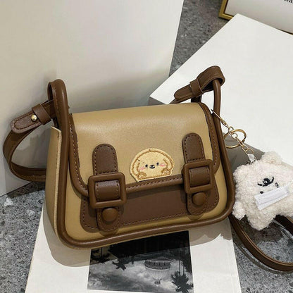 Kawaii Dog Shoulder Bag - Brown