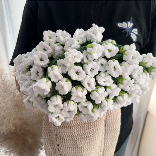 Hand-Crocheted Flower Bouquet - Lily of The Valley