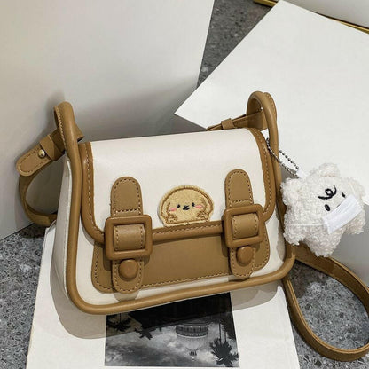 Kawaii Dog Shoulder Bag - Beige