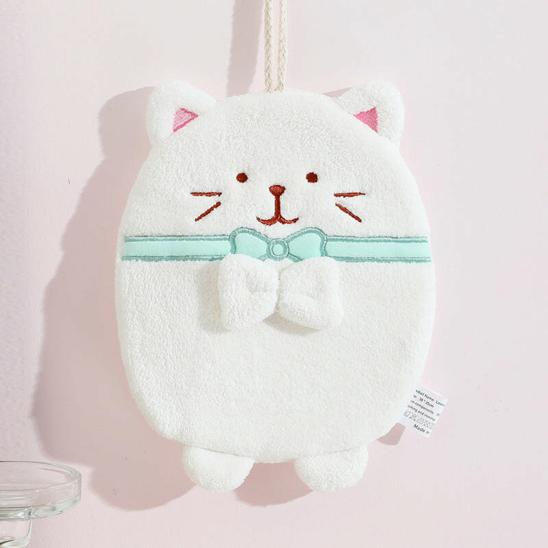 Cute Kitten Hand Towel - White